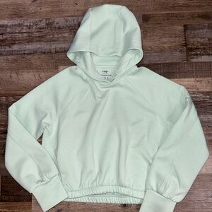 Abercrombie Kids YPB NeoKnit Cinched Waist Hoodie Girls 9/10 Mint Green
